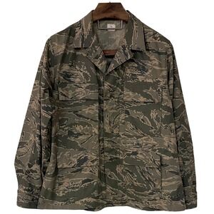 Vtg US Air Force Digital‎ Tiger Stripe Camo Utility Jacket Coat ABU Military 44S